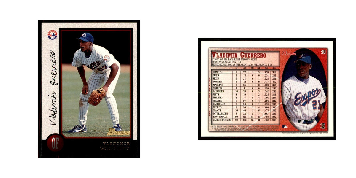 1998 Bowman Vladimir Guerrero Baseball Cards #30