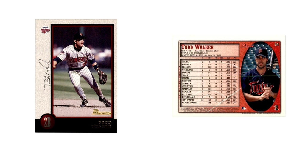 1998 Bowman Todd Walker Baseball Cards #54
