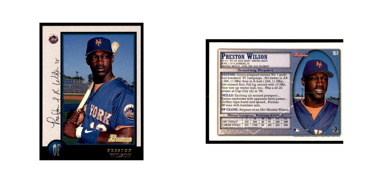 1998 Bowman Preston Wilson Baseball Cards #161