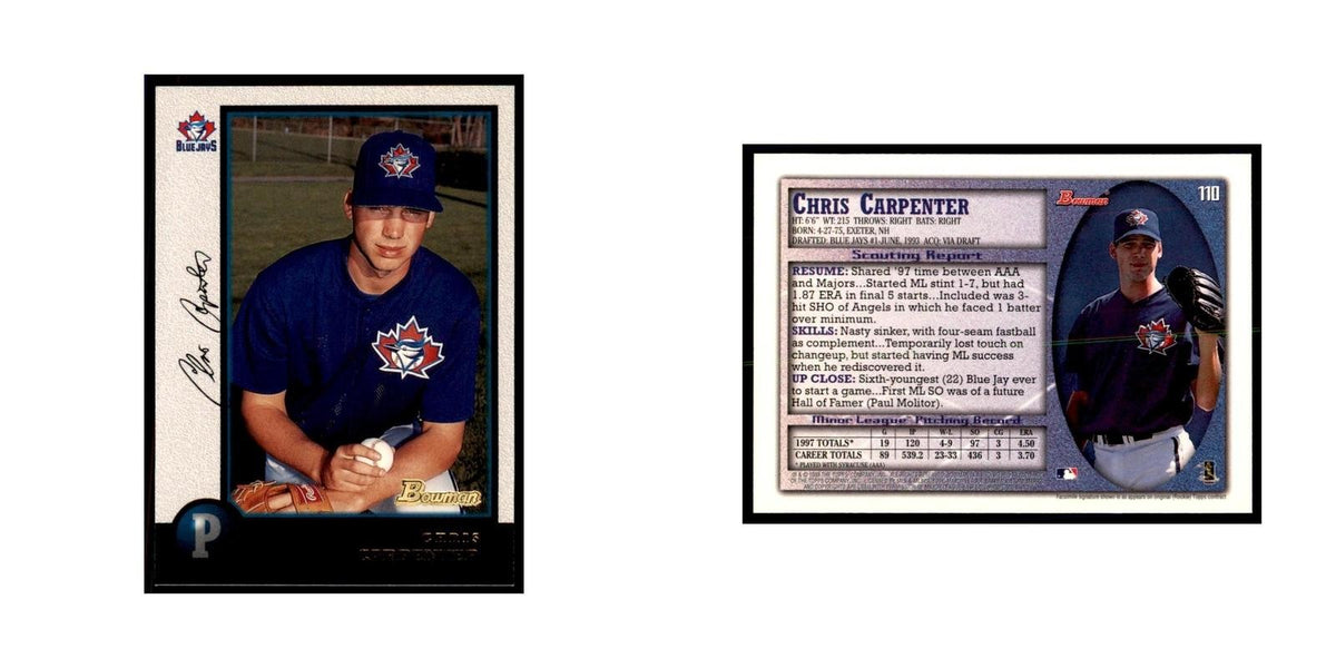 1998 Bowman Chris Carpenter Baseball Cards #110