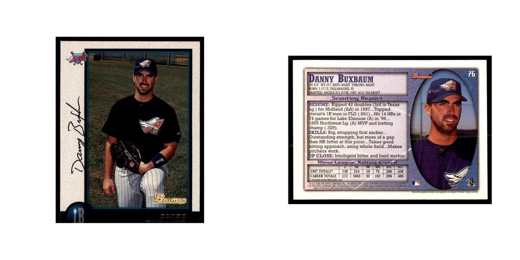 1998 Bowman Danny Buxbaum Baseball Cards #76