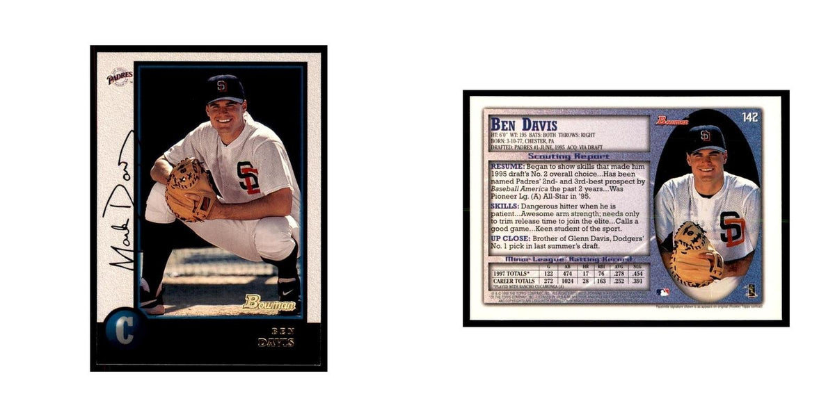 1998 Bowman Ben Davis Baseball Cards #142