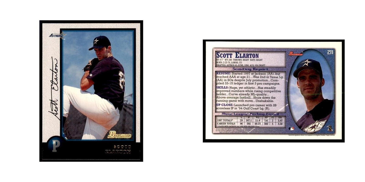 1998 Bowman Scott Elarton Baseball Cards #211