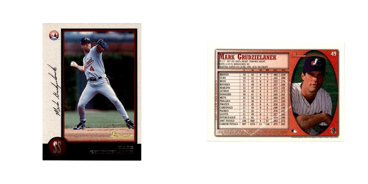1998 Bowman Mark Grudzielanek Baseball Cards #49