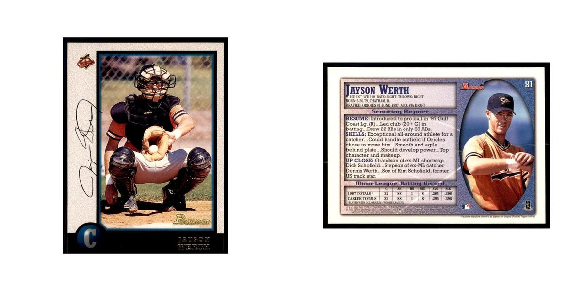 1998 Bowman Jayson Werth Baseball Cards #81