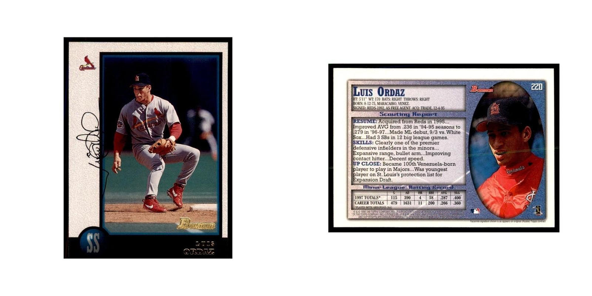 1998 Bowman Luis Ordaz Baseball Cards #220