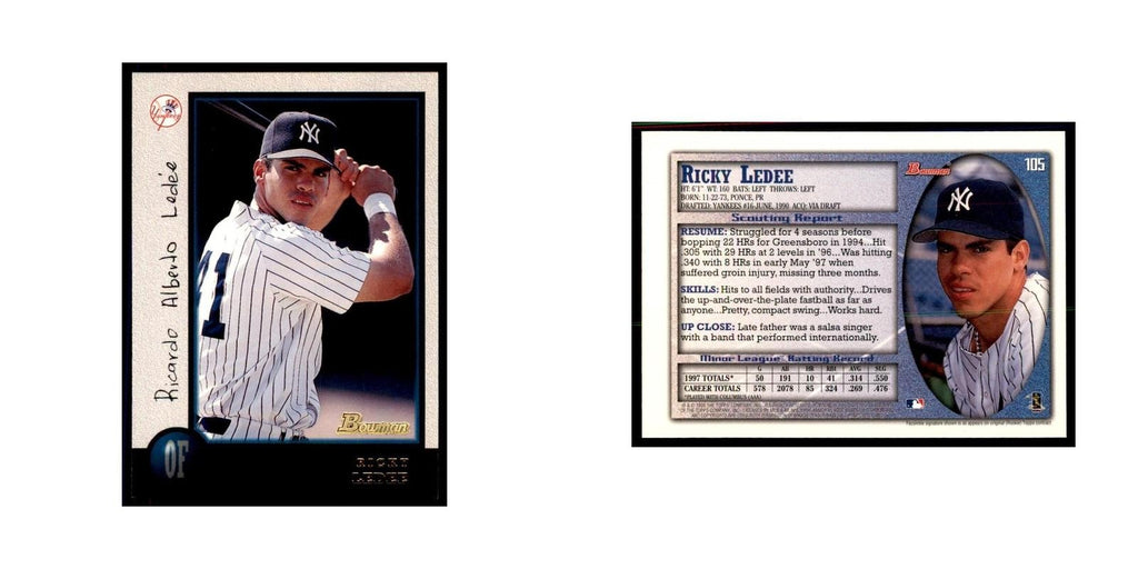 1998 Bowman Ricky Ledee Baseball Cards #105