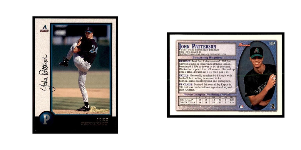 1998 Bowman John Patterson Baseball Cards #207