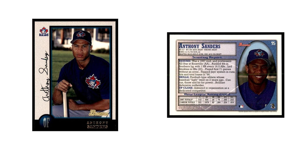 1998 Bowman Anthony Sanders Baseball Cards #95