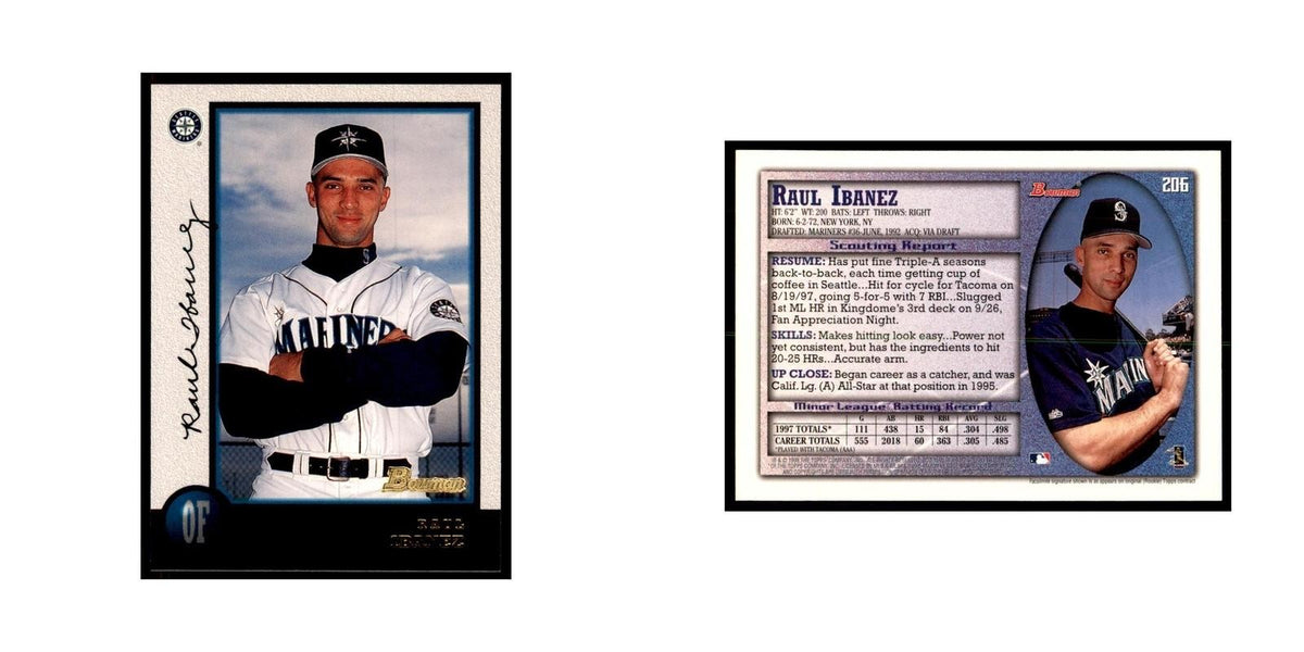1998 Bowman Raul Ibanez Baseball Cards #206