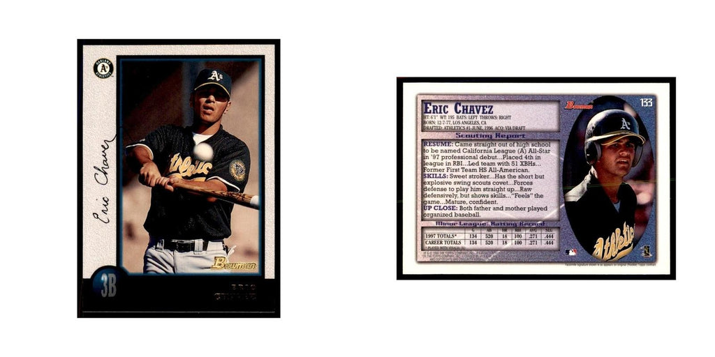1998 Bowman Eric Chavez Baseball Cards #133