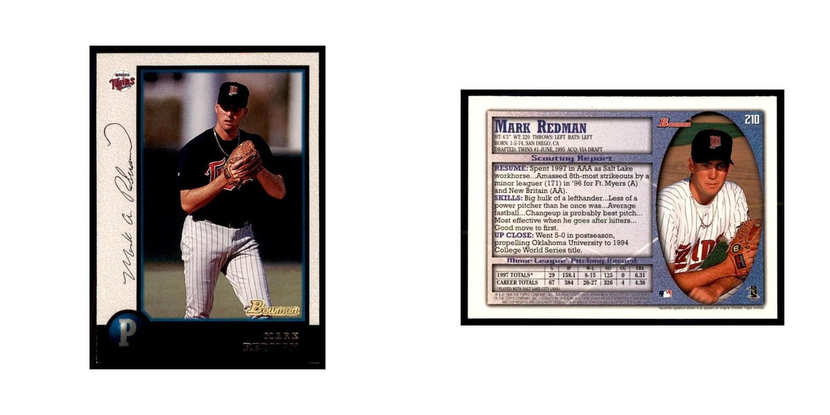 1998 Bowman Mark Redman Baseball Cards #210