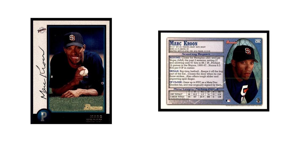 1998 Bowman Marc Kroon Baseball Cards #202