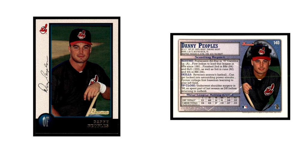1998 Bowman Danny Peoples Baseball Cards #140