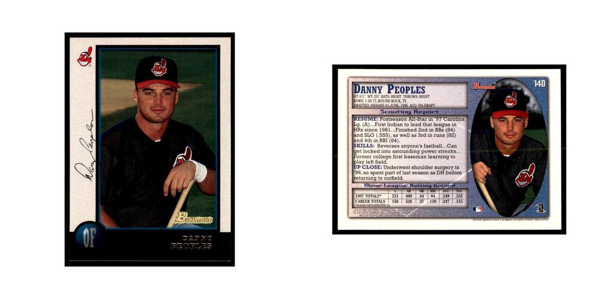 1998 Bowman Danny Peoples Baseball Cards #140