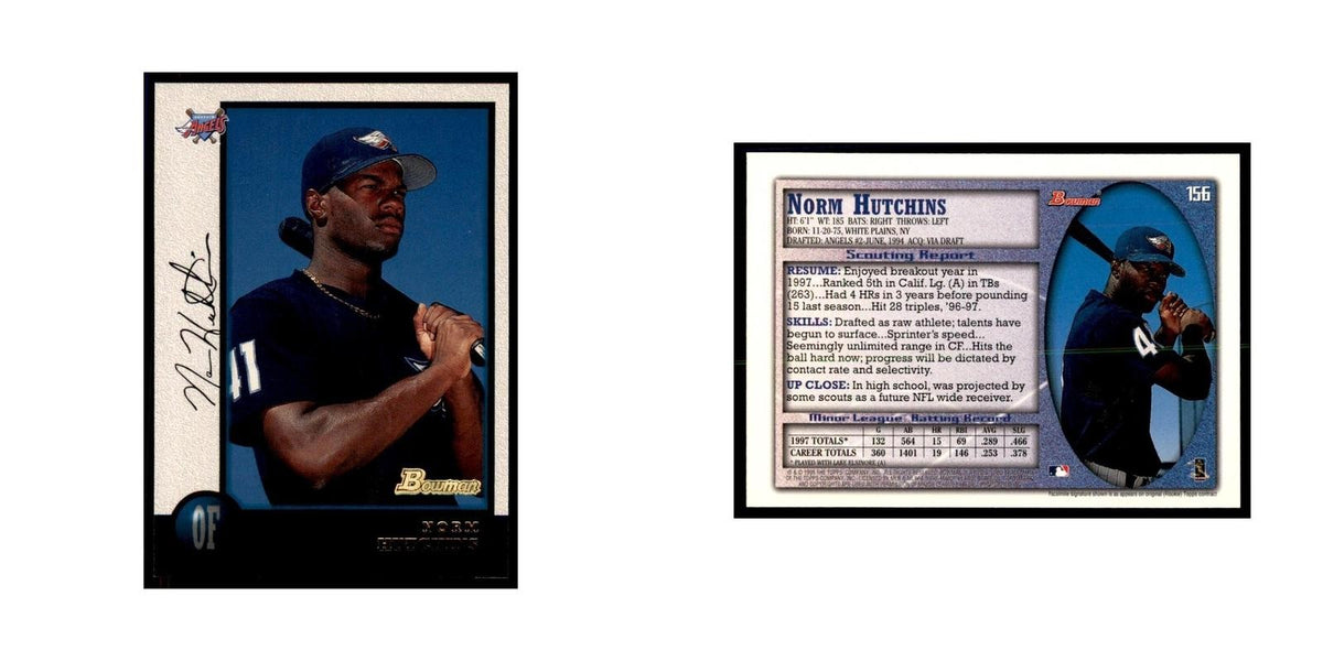 1998 Bowman Norm Hutchins Baseball Cards #156