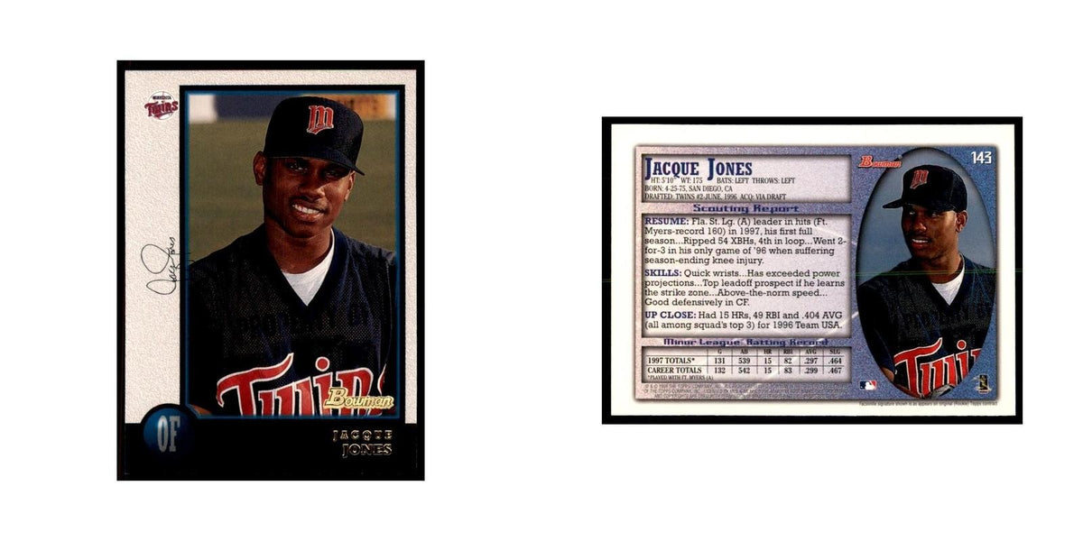 1998 Bowman Jacque Jones Baseball Cards #143