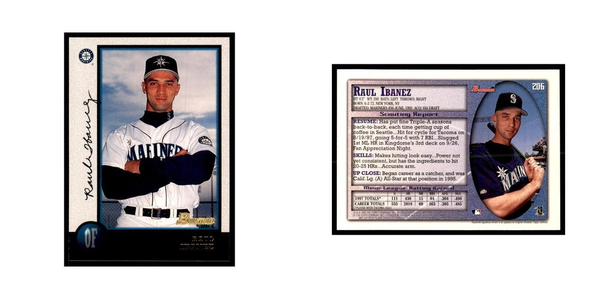 1998 Bowman Raul Ibanez Baseball Cards #206