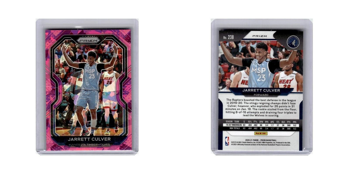 Jarrett Culver 2020 Panini Prizm Pink Ice #238 Minnesota Timberwolves NM