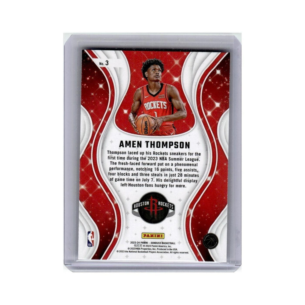 Amen Thompson Rookie 2023 Donruss Magicians #3 Houston Rockets NM