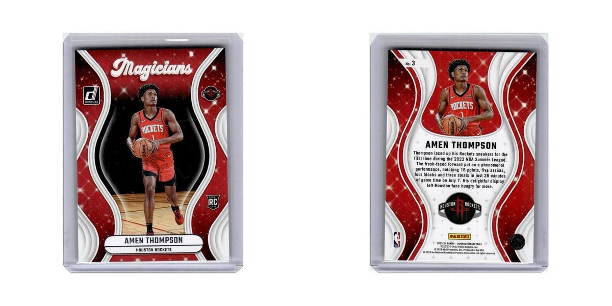 Amen Thompson Rookie 2023 Donruss Magicians #3 Houston Rockets NM