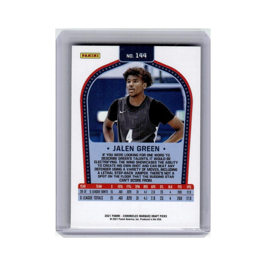 Jalen Green Rookie 2021 Panini Chronicles Marquee Draft Picks #144 NM