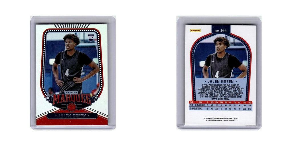 Jalen Green Rookie 2021 Panini Chronicles Marquee Draft Picks #144 NM