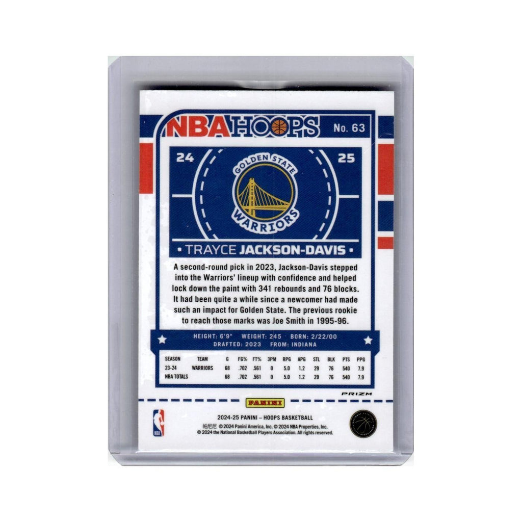 Trayce Jackson-Davis 2024 Hoops Prizm #63 Golden State Warriors NM
