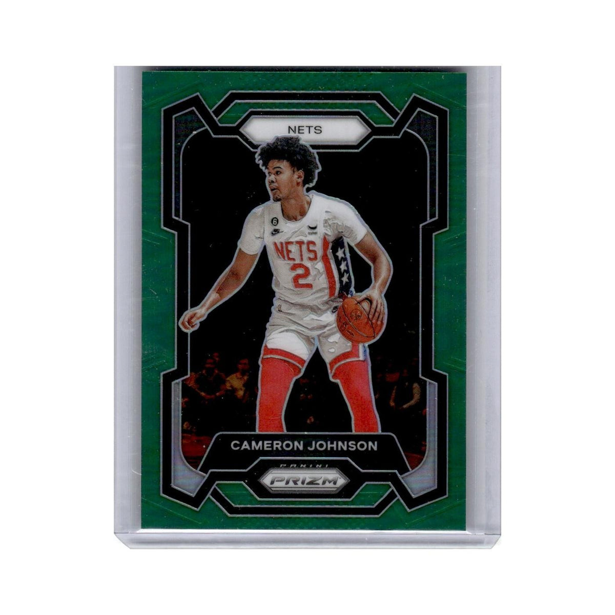 Cameron Johnson 2023 Panini Prizm Green #222 Brooklyn Nets Basketball Card NM