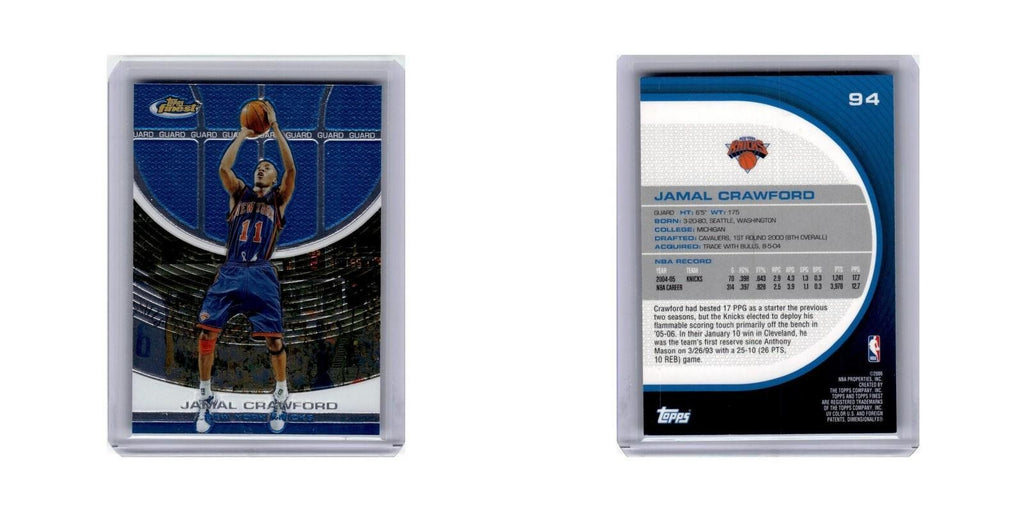 Jamal Crawford 2005 Finest #94 New York Knicks Basketball Card NM