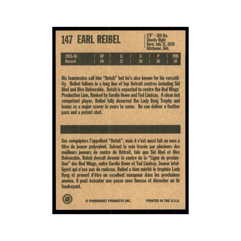 1994 Parkhurst Missing Link 1956-57 Earl Reibel Detroit Red Wings #147