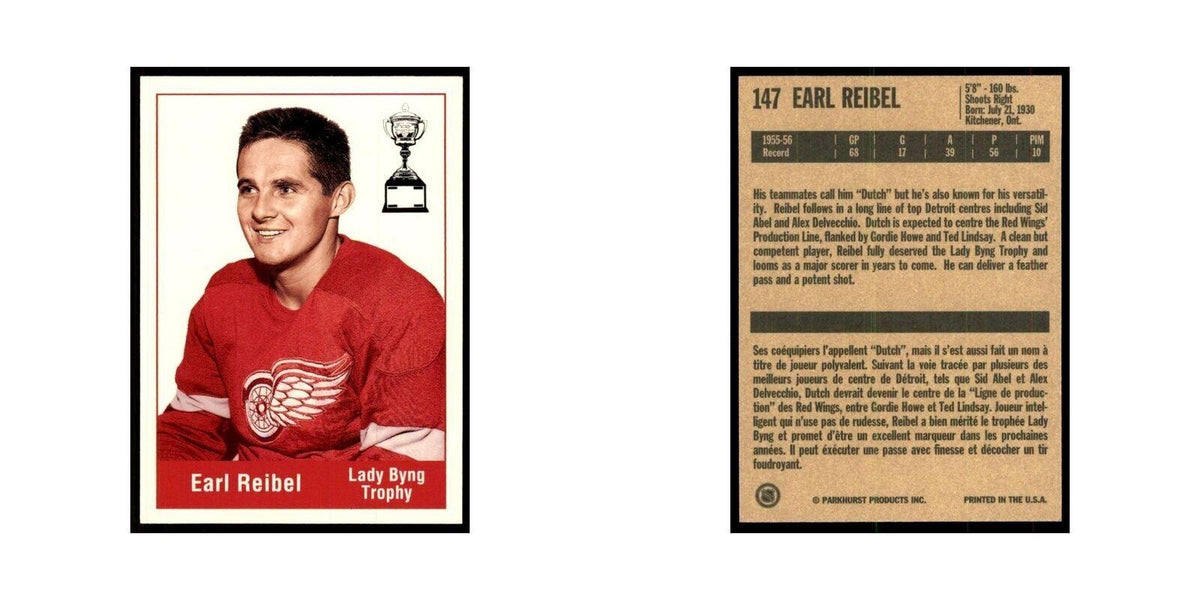 1994 Parkhurst Missing Link 1956-57 Earl Reibel Detroit Red Wings #147