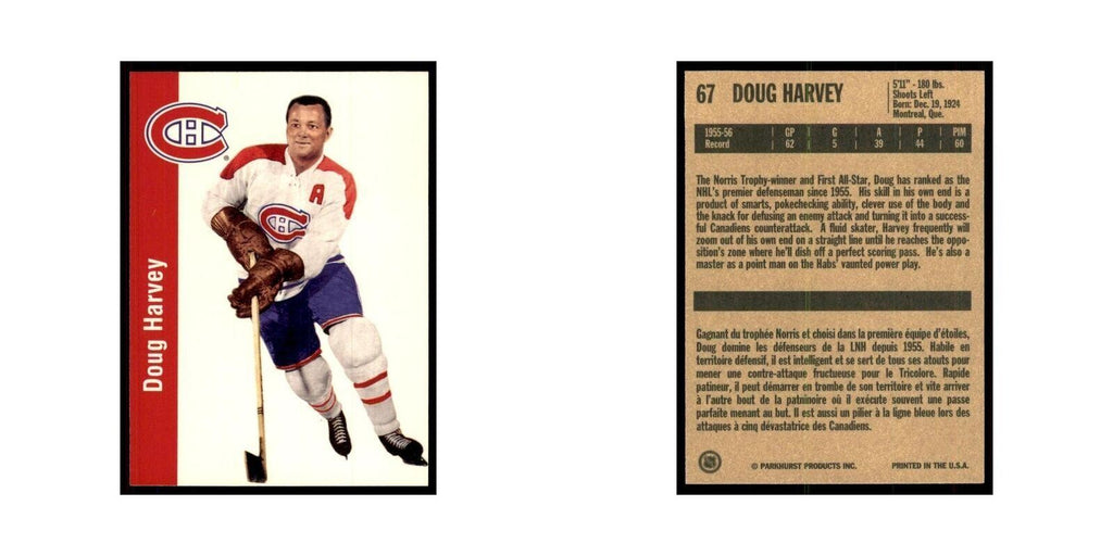 1994 Parkhurst Missing Link 1956-57 Doug Harvey Montreal Canadiens #67