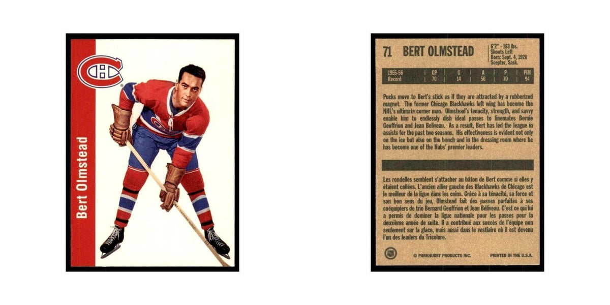 1994 Parkhurst Missing Link 1956-57 Bert Olmstead Montreal Canadiens #71