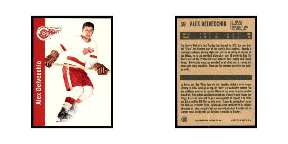 1994 Parkhurst Missing Link 1956-57 Alex Delvecchio Detroit Red Wings #59