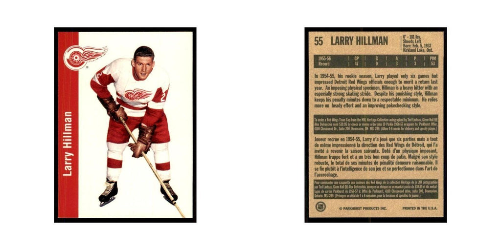 1994 Parkhurst Missing Link 1956-57 Larry Hillman Detroit Red Wings #55