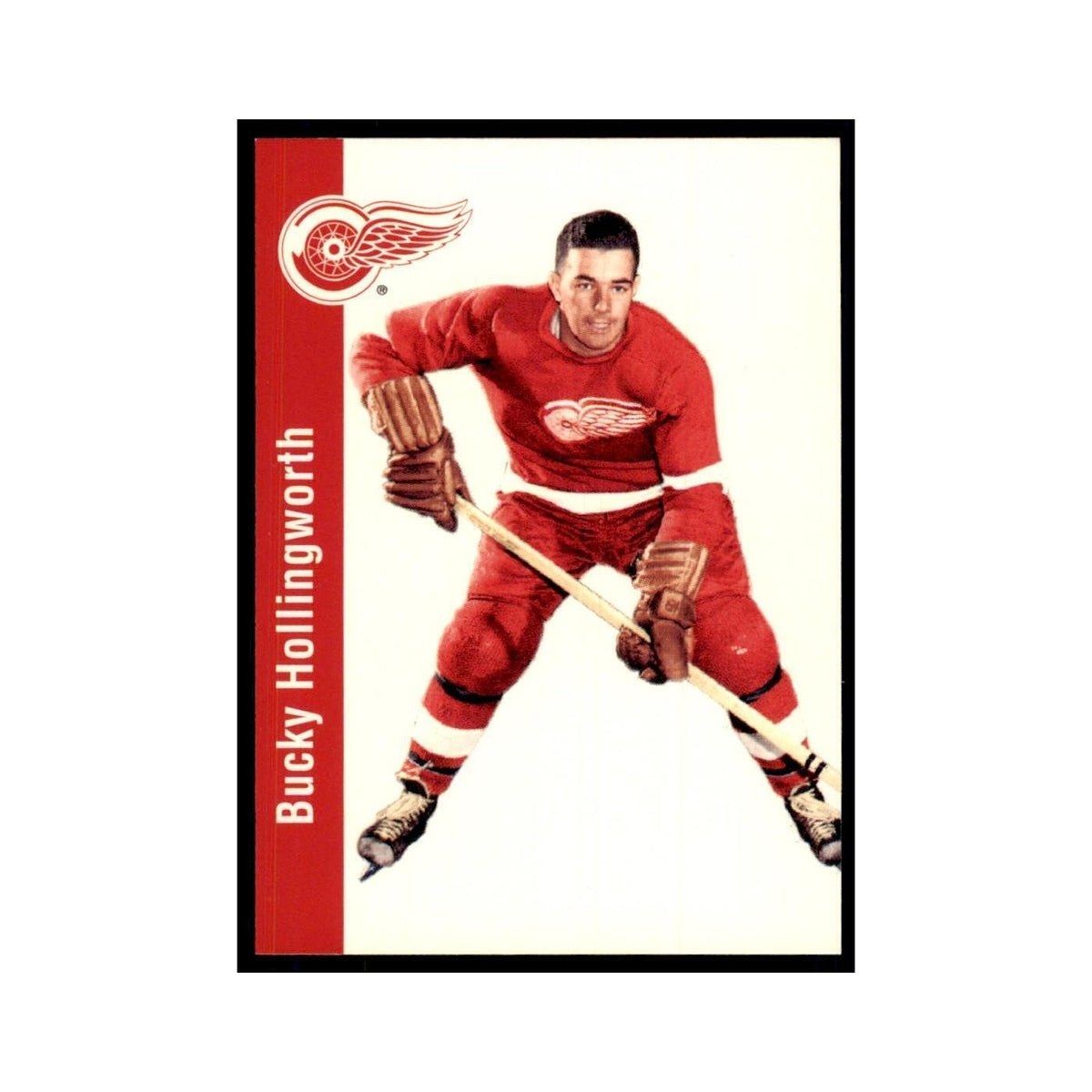 1994 Parkhurst Missing Link 1956-57 Bucky Hollingworth Detroit Red Wings #62