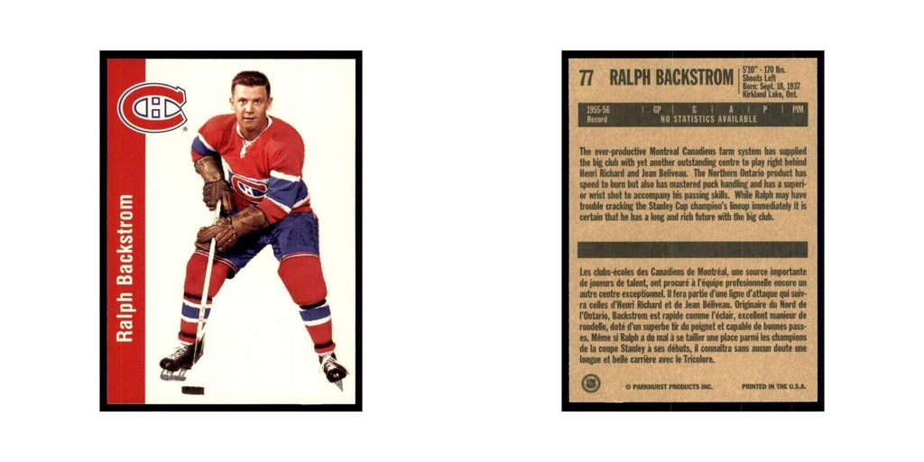 1994 Parkhurst Missing Link 1956-57 Ralph Backstrom Montreal Canadiens #77