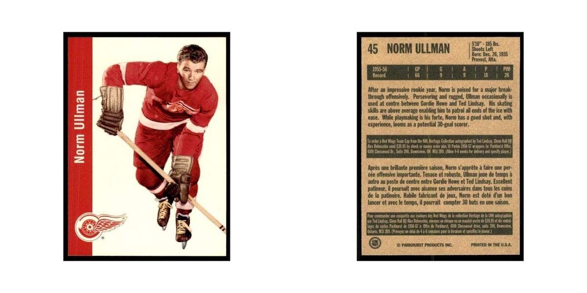 1994 Parkhurst Missing Link Norm Ullman Detroit Red Wings #45