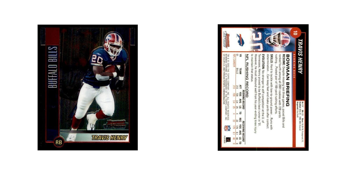 2002 Bowman Chrome Travis Henry Football Cards #10