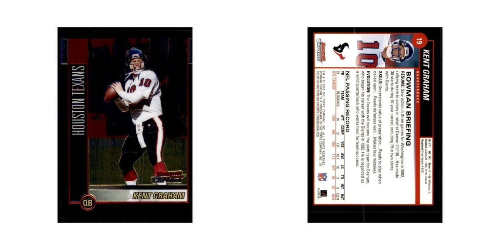 2002 Bowman Chrome Kent Graham Football Cards #19