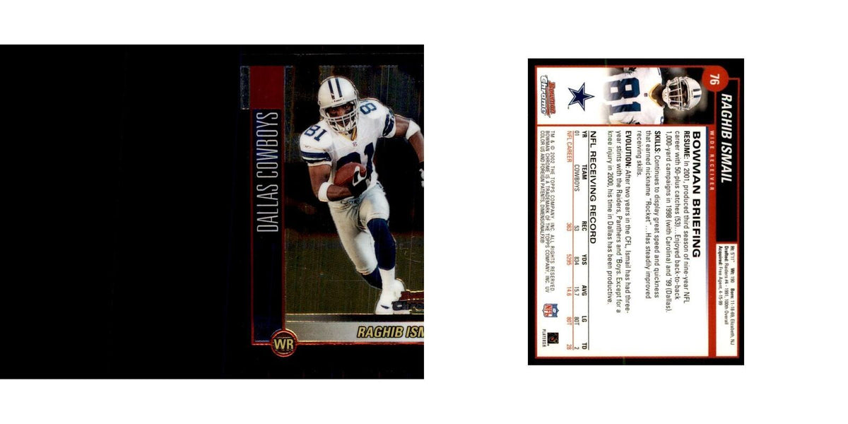 2002 Bowman Chrome Raghib Ismail Football Cards #76
