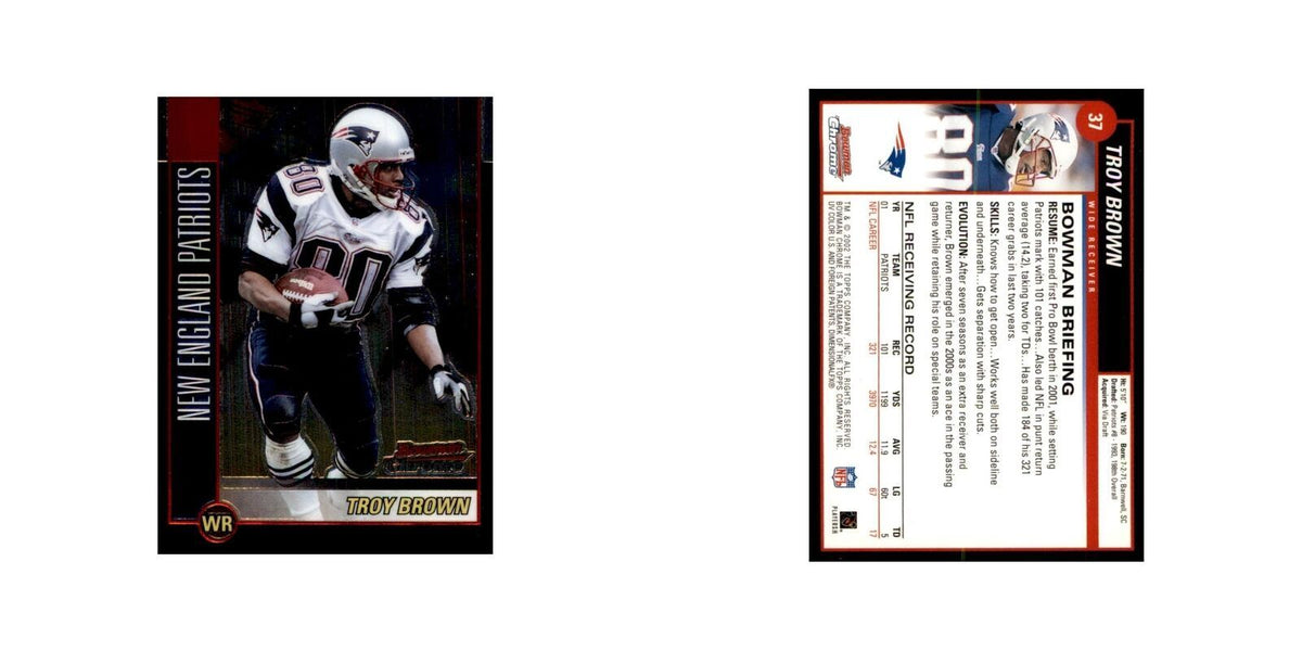 2002 Bowman Chrome Troy Brown Football Cards #37