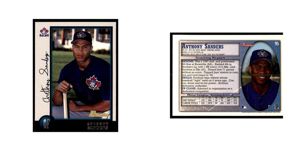 1998 Bowman Anthony Sanders Baseball Cards #95