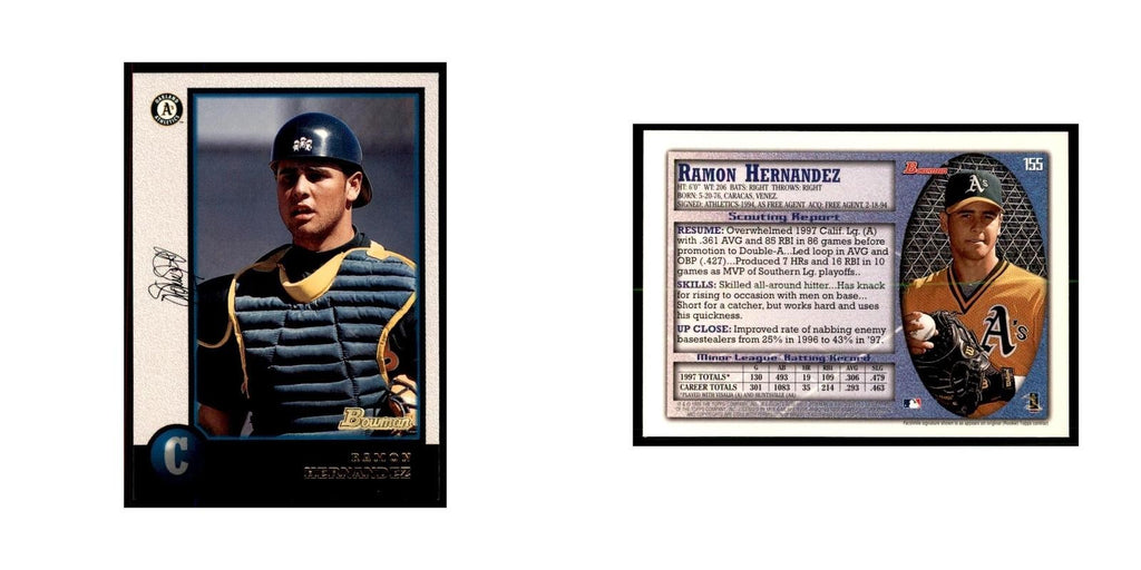 1998 Bowman Ramon Hernandez Baseball Cards #155