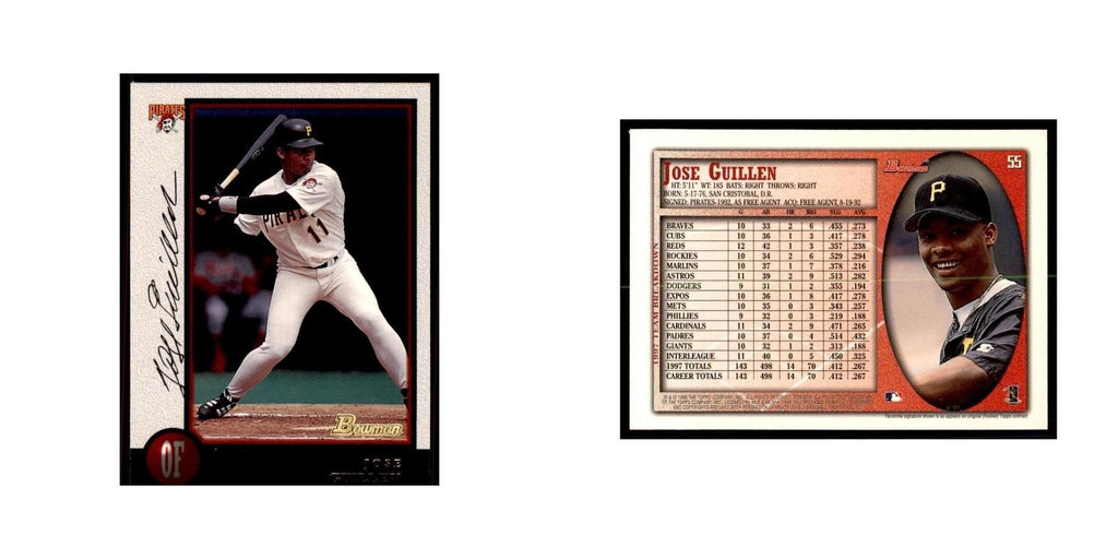 1998 Bowman Jose Guillen Baseball Cards #55