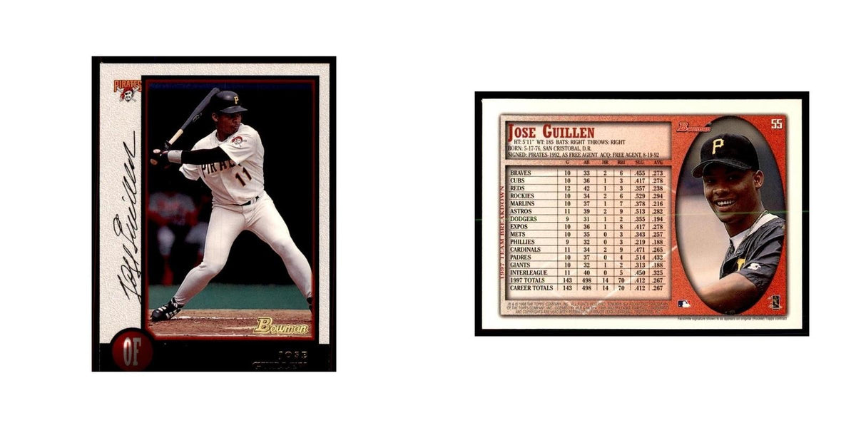 1998 Bowman Jose Guillen Baseball Cards #55