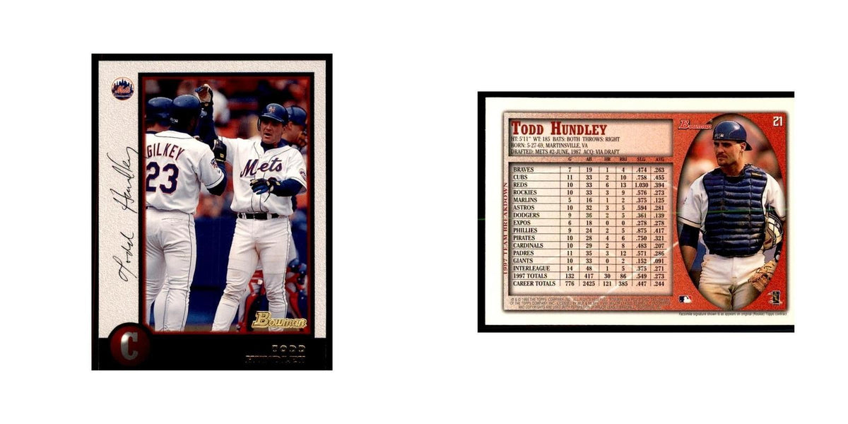 1998 Bowman Todd Hundley Baseball Cards #21