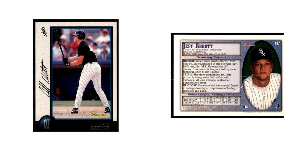 1998 Bowman Jeff Abbott Baseball Cards #147