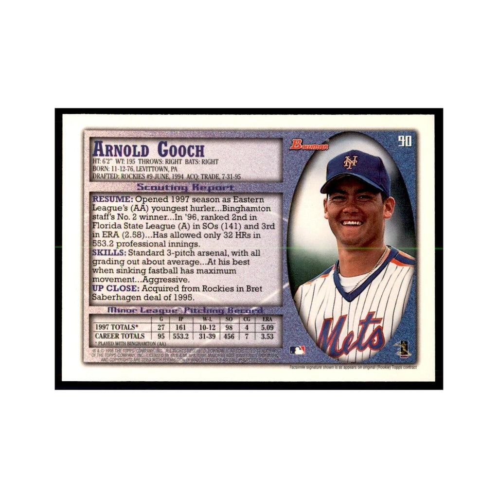 1998 Bowman Arnold Gooch Baseball Cards #90